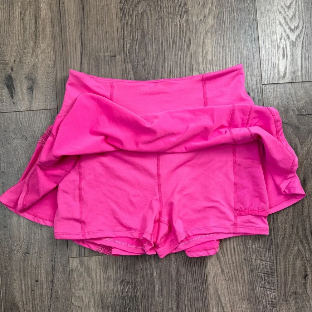 Free People Movement Hot Shot Skort Pink‎ Tennis Golf Workout Athletic Size M